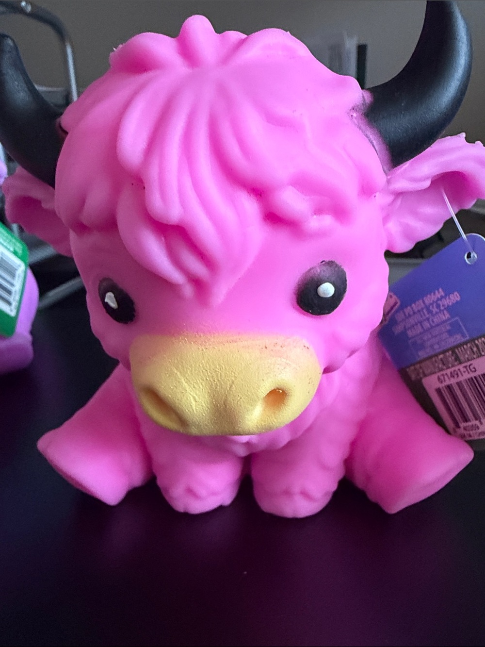 Pink highland Cow Squeeze Toy - Soft Kids Toy